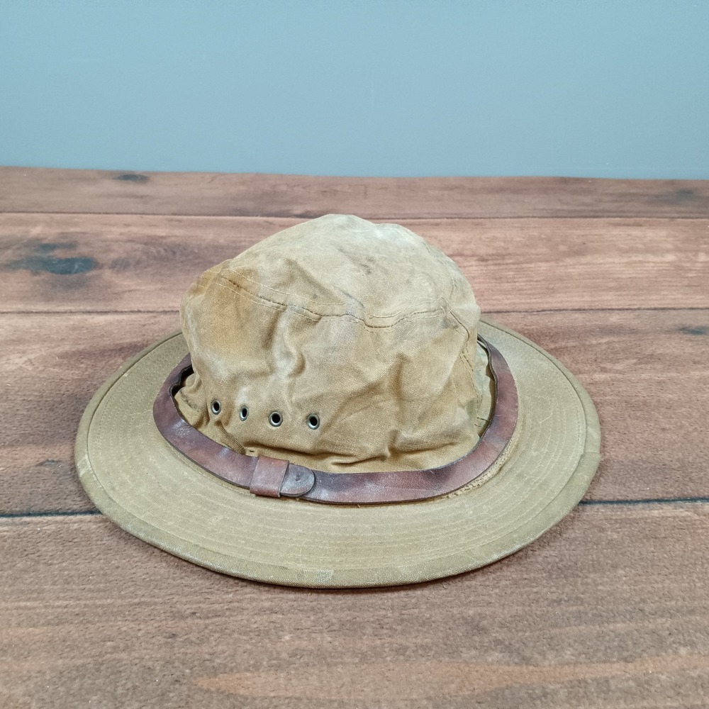 Filson Garment Boonie Hat Tan Leather Band Outdoors Safari Sun